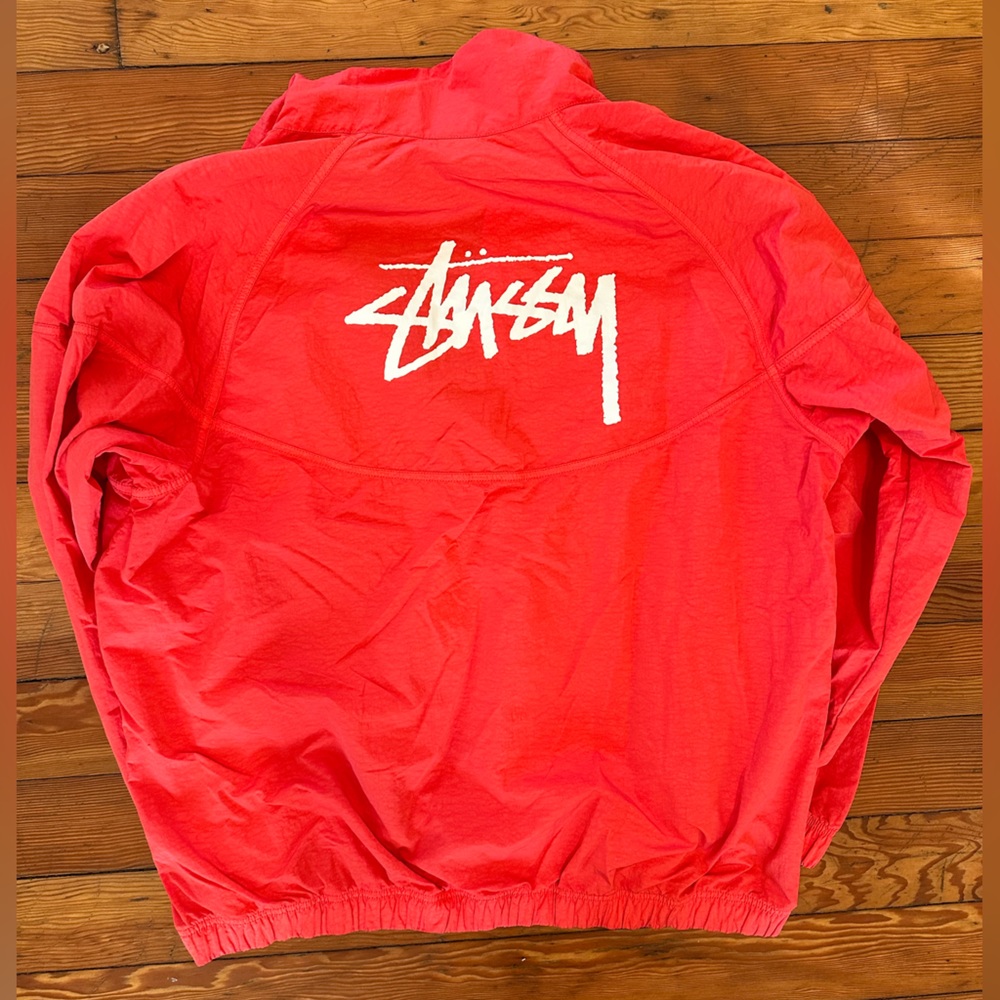 Nike Stussy collab windbreaker red